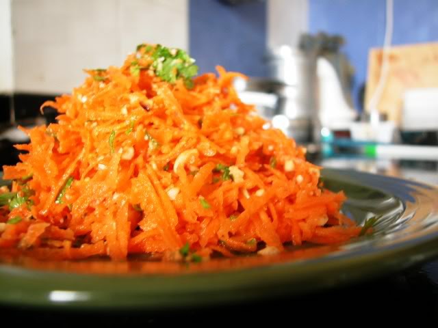 Indian Carrot Peanut Salad Saffron Trail