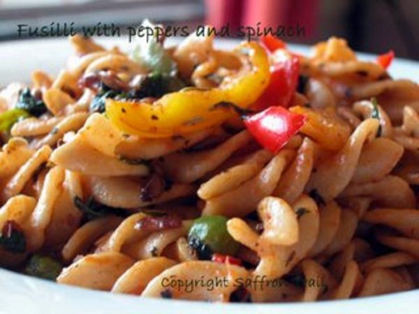 fussili-with-3-peppers-and-spinach-recipe.26105.jpg Fussili with 3 peppers and spinach