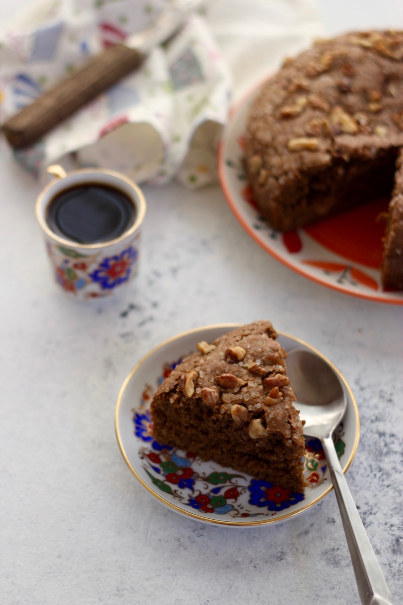 coffee cake with coffee