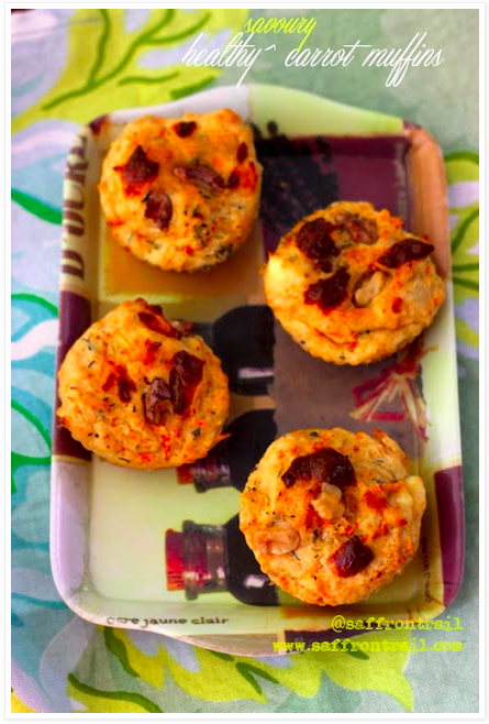 savoury carrot herb muffins