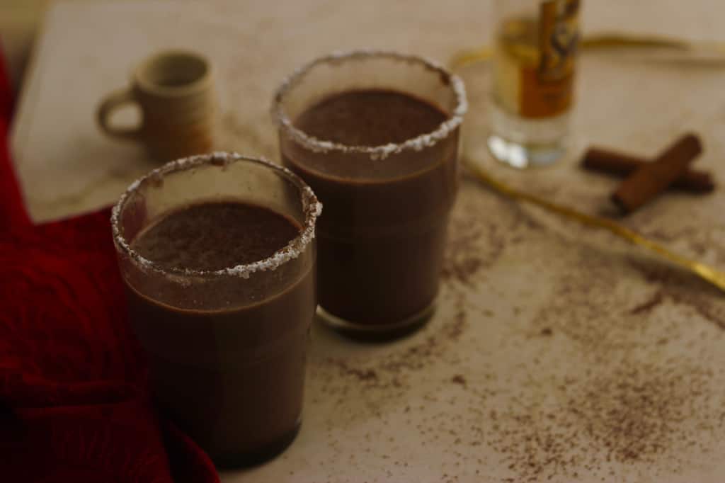 Mexican boozy hot chocolate