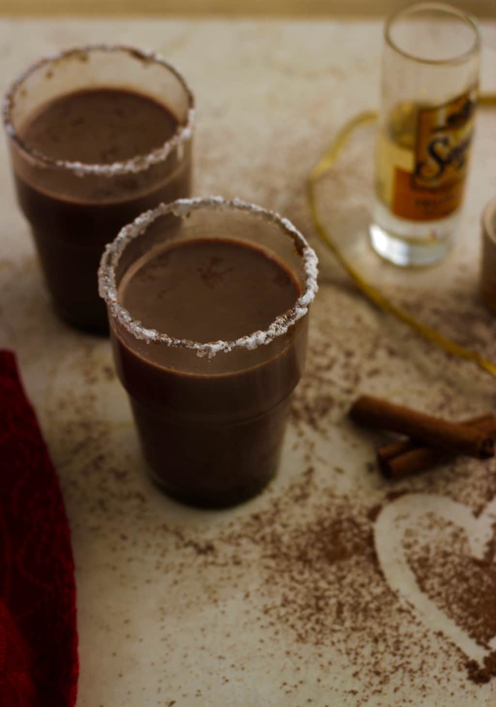 Mexican boozy hot chocolate