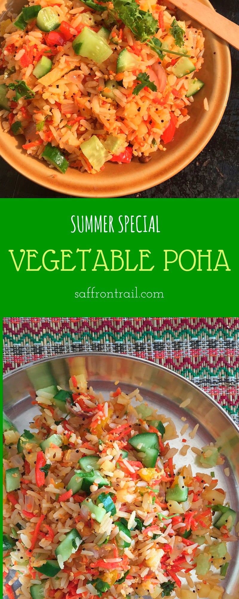 Vegetable Poha Aval Upma Recipe Saffron Trail