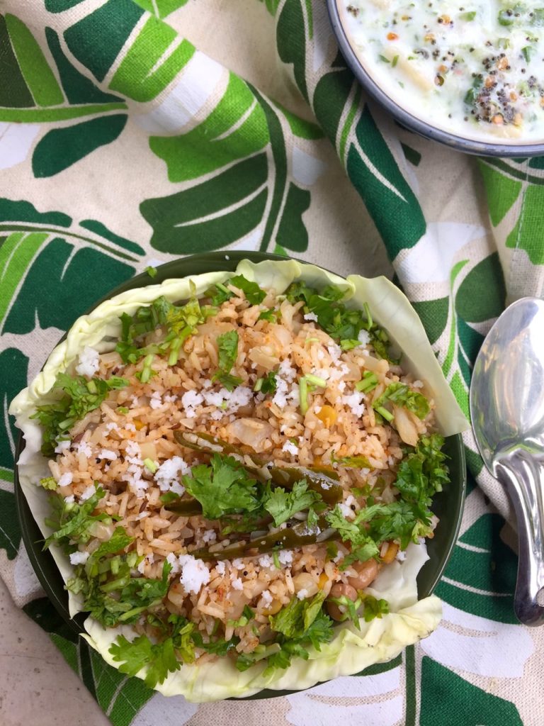 Cabbage Rice with Spices Recipe Saffron Trail