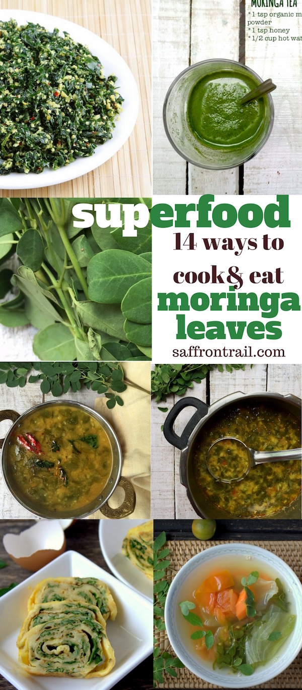 Moringa or Drumstick leaves have immense nutritive value. Get 14 interesting ideas to cook moringa leaves, from breakfast to dinner