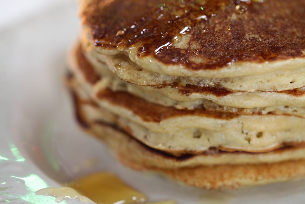 oats banana buttermilk pancakes