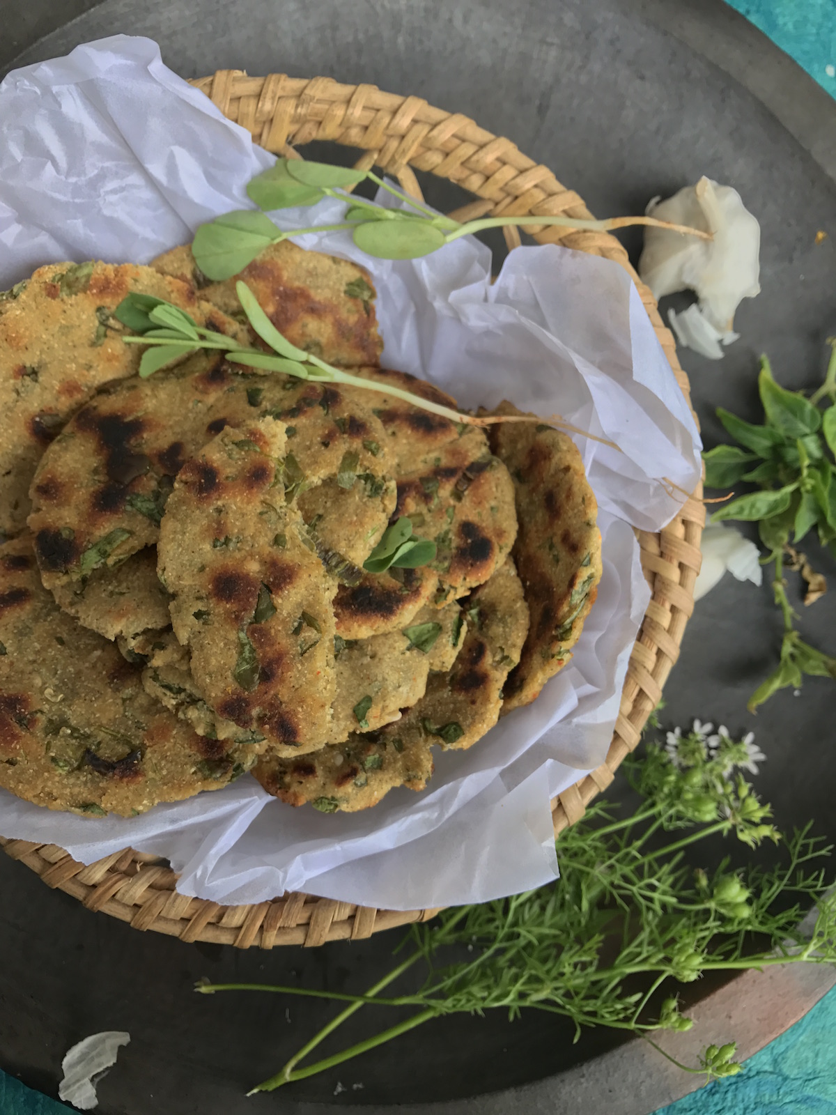 methi-na-dhebra-sorghum-flour-flatbread