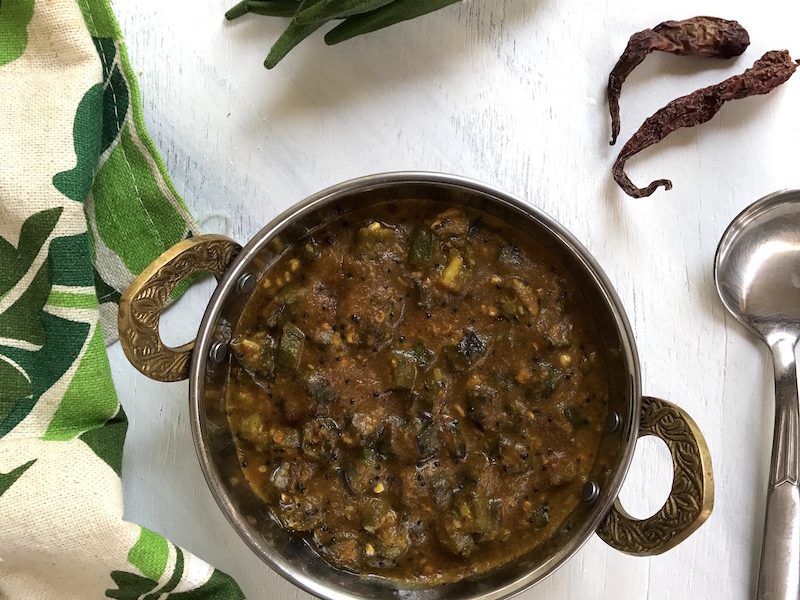 Bendekai Gojju - Okra curry