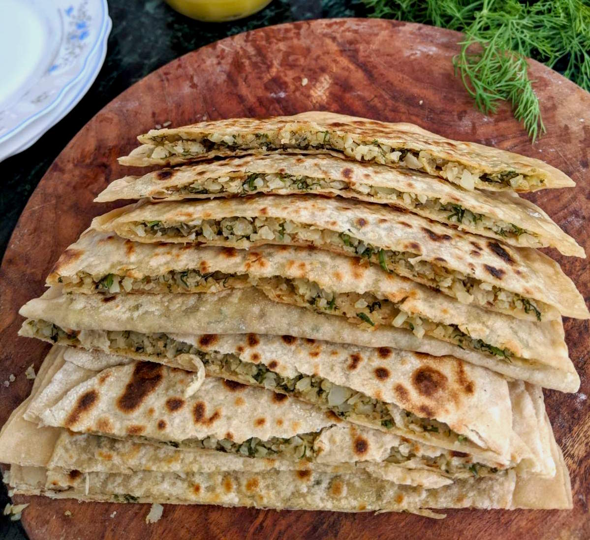 cauliflower parathas