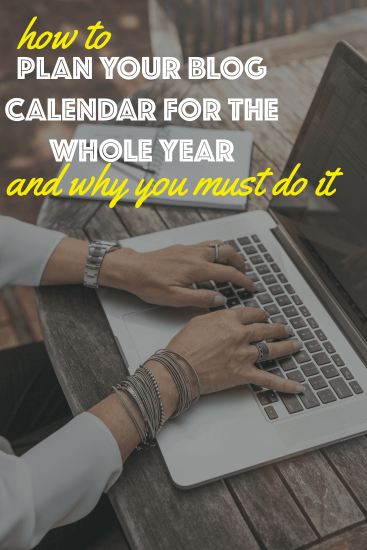 Create an editorial calendar for your food blog