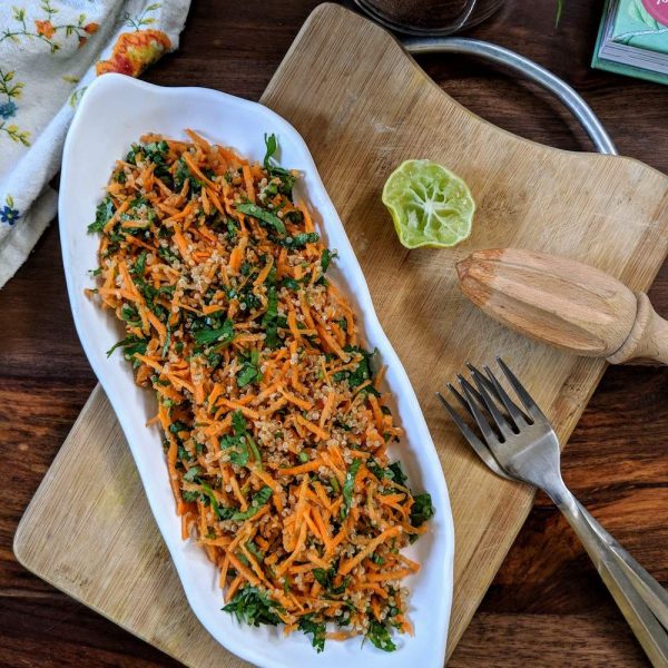 carrot coriander quinoa salad