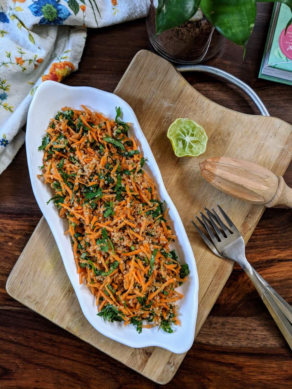 carrot coriander quinoa salad