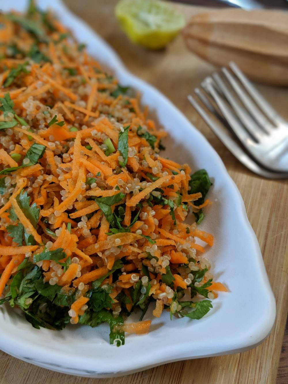 carrot coriander quinoa salad