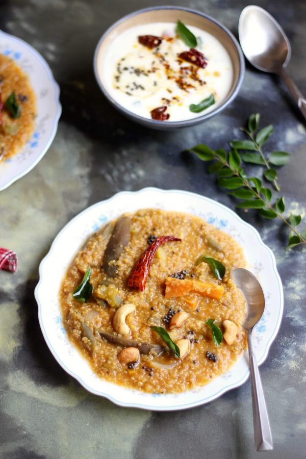 A 20 Minute Indian Quinoa Recipe - A comforting bowl of Quinoa, Lentils