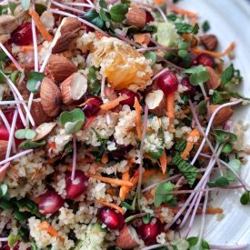 rainbow vegan bulgur salad