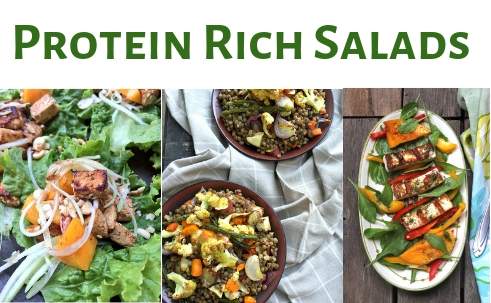 vegetarian protein rich salads