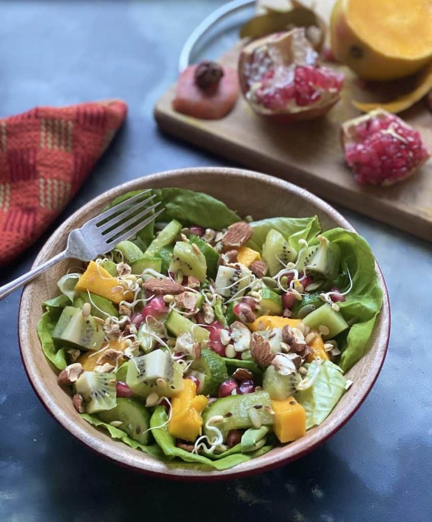 Kiwi Salad - A fresh and delicious vegan and gluten free salad you must try