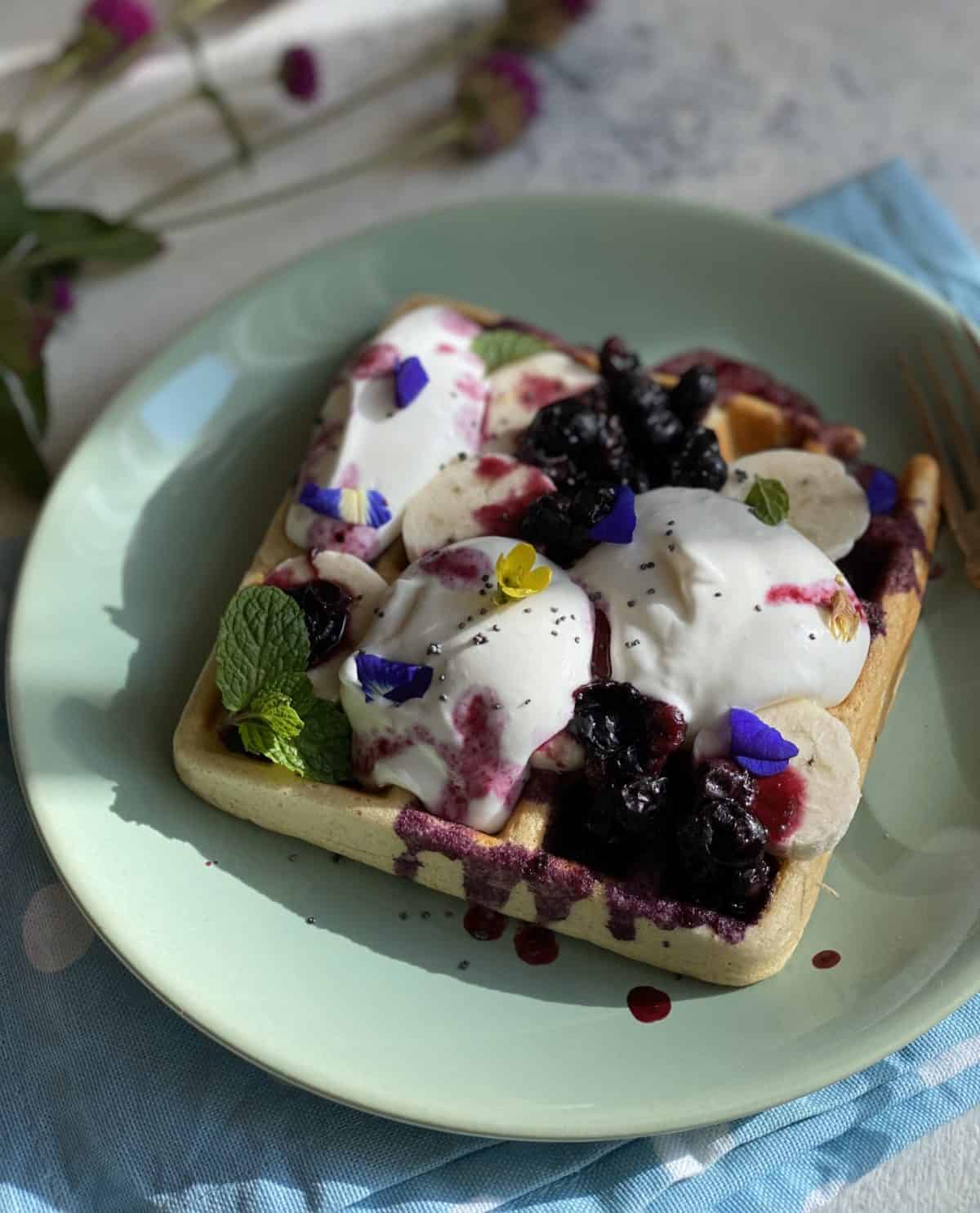 Savoury Waffles with Cheese and Potatoes Saffron Trail